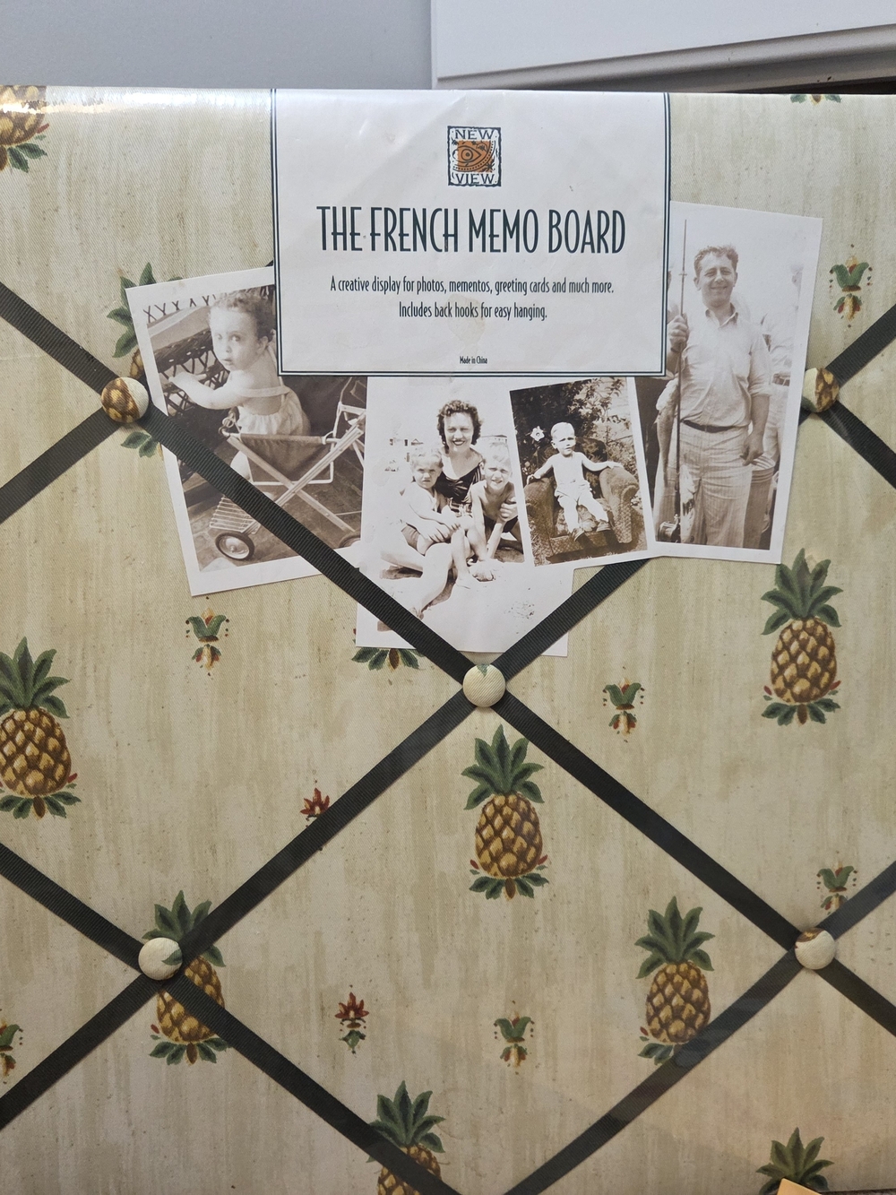 Vintage The French Memo Board - Pineapple Cream Display